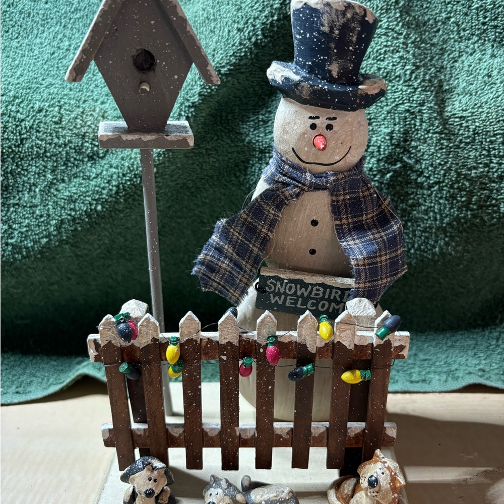 Snowman Wooden Table Decoration